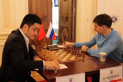 Дмитрий Андрейкин в составе сборной России победил в товарищеском шахматном матче с китайцами